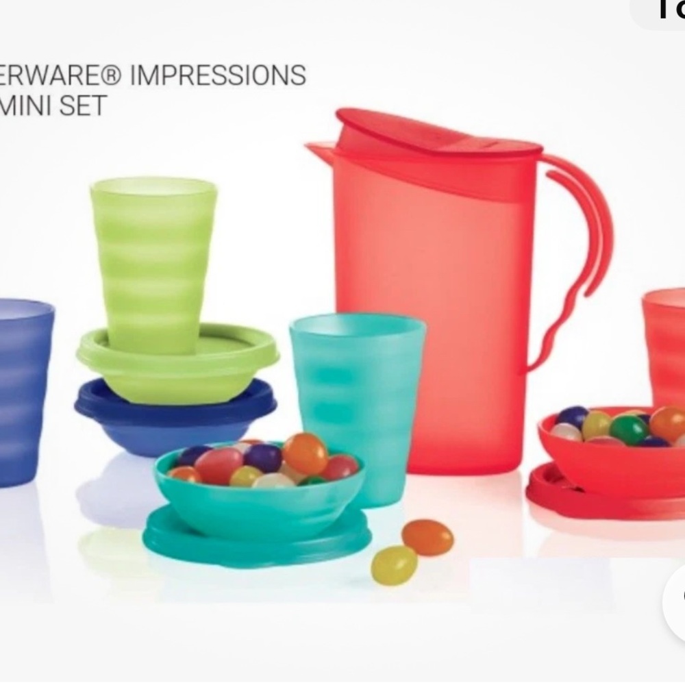 Tupperware Impressions Mini Set - Red, Green, Blue